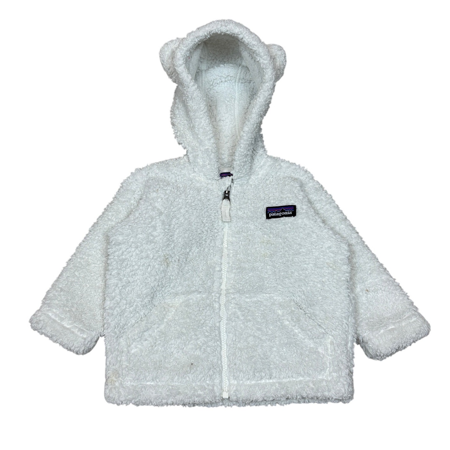 Patagonia Baby Furry Friends Fleece Hoodie Jacket Size 3-6m